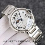 TW Factory Cartier Ballon Bleu 8217 Movement 42/37/33MM Steel Strap Watch
